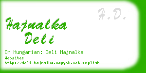 hajnalka deli business card
